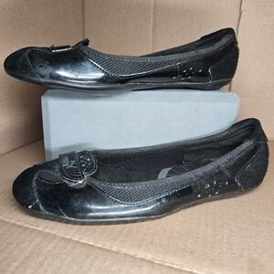 Vintage/Y2K Puma Zandy Lightweight Sporty Ballet Flat Shoes-Womens 8-Black